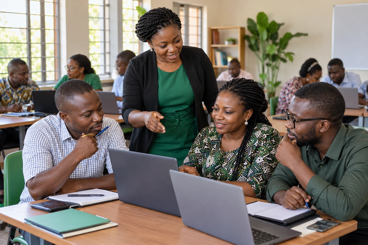 Illustrative Nigerian teachers participating in professional development