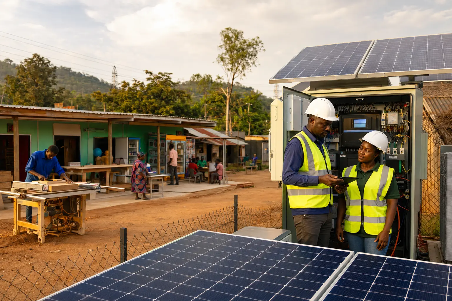 Illustrative infrastructure and energy facilities supporting technology access